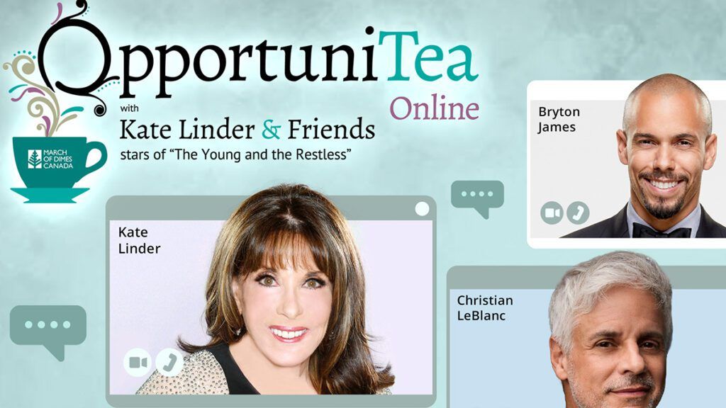 Kate Linder, Bryton James, Christian Le Blanc, OpportuniTea Online, The Young and the Restless, Y&R, #YR, Young & Restless
