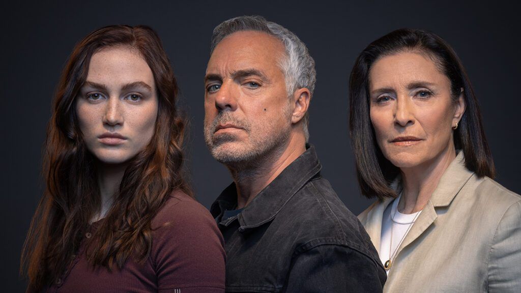 Madison Lintz as Maddie Bosch, Titus Welliver as Harry Bosch, Mimi Rogers as Honey Chandler, Bosch: Legacy, Bosch, #BoschLegacy, Amazon Freevee
